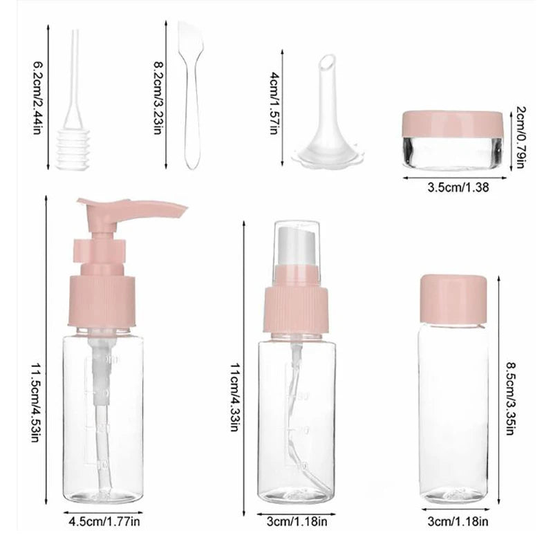 Compact Travel Bottle Set for Liquids