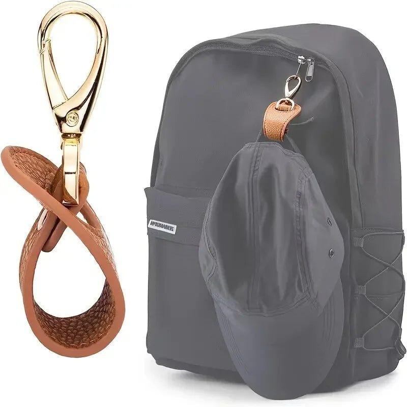 Leather Hands-Free Travel Hat Clip