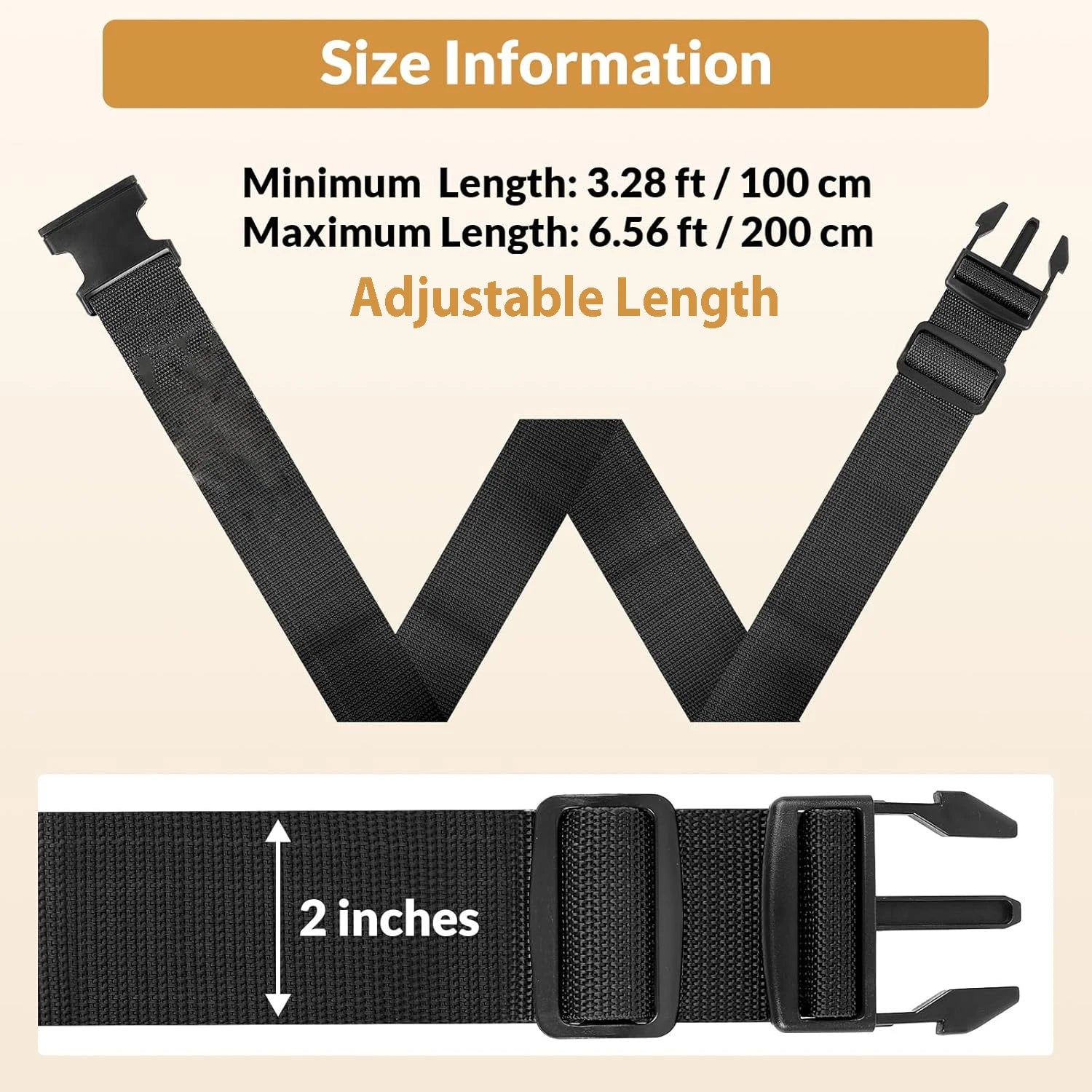 Adjustable Heavy-Duty Luggage Straps (Set of 2)