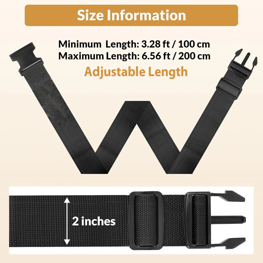 Adjustable Heavy-Duty Luggage Straps (Set of 2)